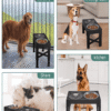 Adjustable Raised Pet Bowls with 2 Stainless Steel Food Bowls