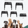 Adjustable Raised Pet Bowls with 2 Stainless Steel Food Bowls