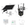 Solar Camera-LS VISION 4K 8MP Dual Screen